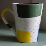 Χειροποίητη κεραμική κούπα "Rubic"